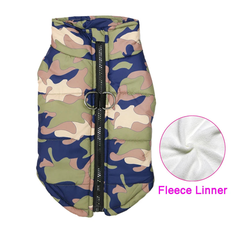 Warm Jacket For Small, Medium and Large Dogs Like Pug - Chihuahua - French Bulldog