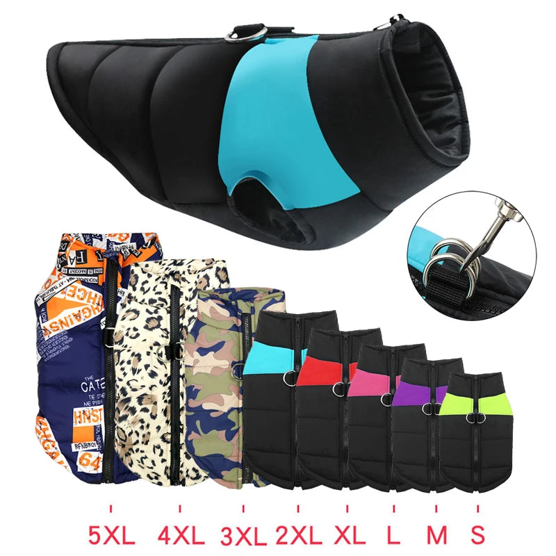 Warm Jacket For Small, Medium and Large Dogs Like Pug - Chihuahua - French Bulldog